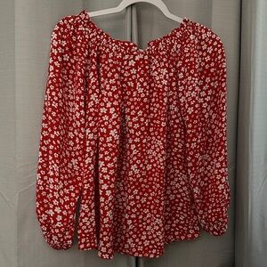 Floral Red Top